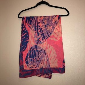 Neon Tropical Print Scarf